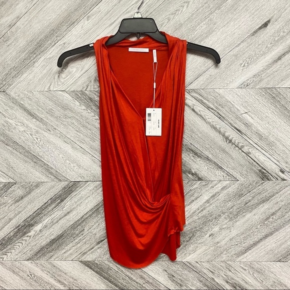 Helmut Lang | Overlap Draped Top In Helium Pink S - Picture 5 of 12